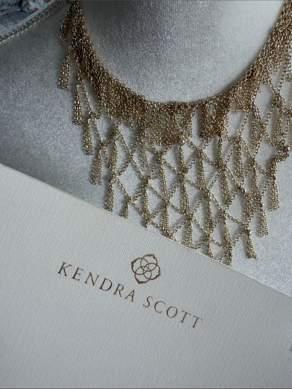 Kendra Scott Gold Layered Fringe Necklace - Picture 2 of 7